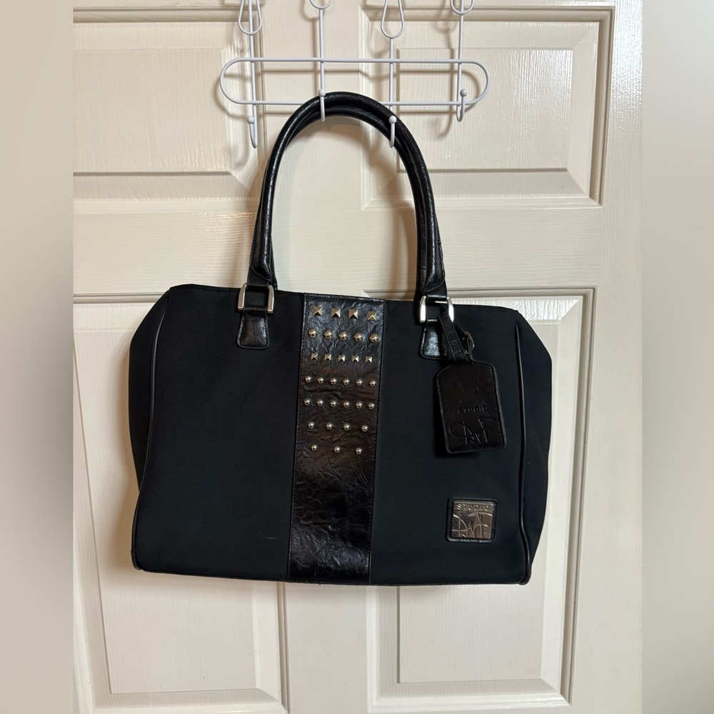 STUDIO by Diane Von Furstenburg Studded Randa Luggage Laptop Travel Tote
